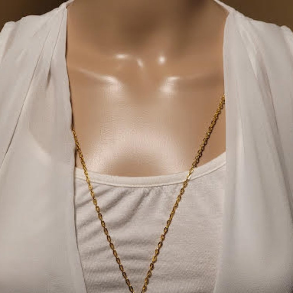 BCX white sleeveless top with front inner tank & detachable necklace - Sz Medium - Picture 6 of 10